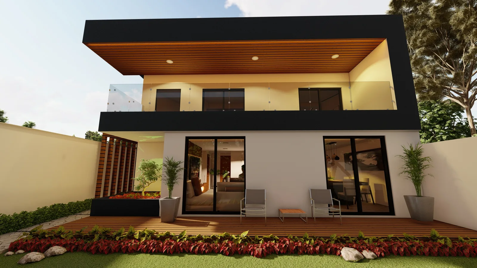Visualización residencial de JEA Construcciones tomada del portafolio PDF